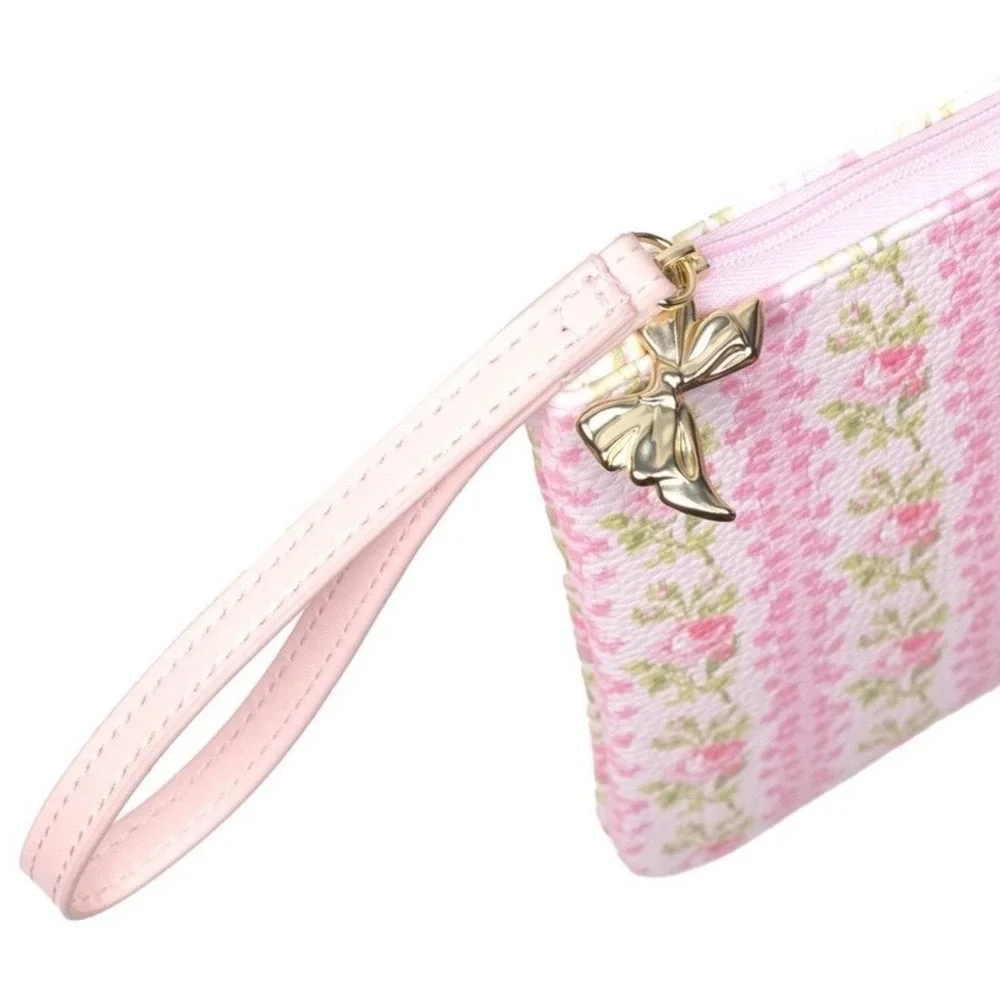 Love Shack Fancy Accessory Pouch Pencil Case Blooming Heirloom Pink Floral NEW